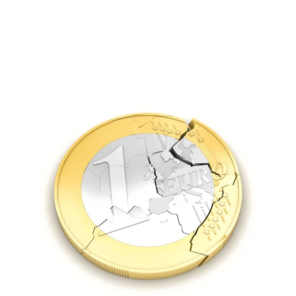 3d euro cassé — Photo