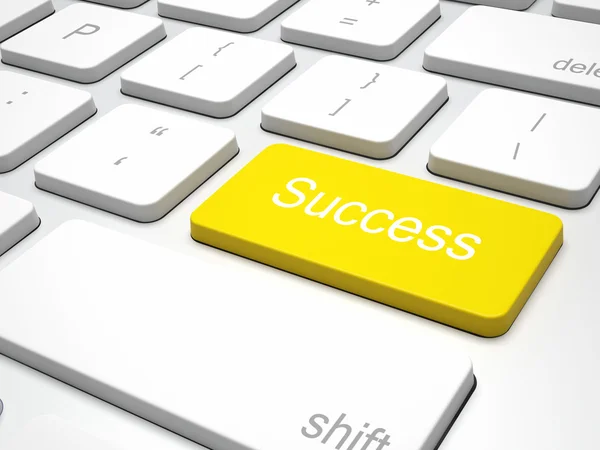 Yellow success button — Stock Photo, Image