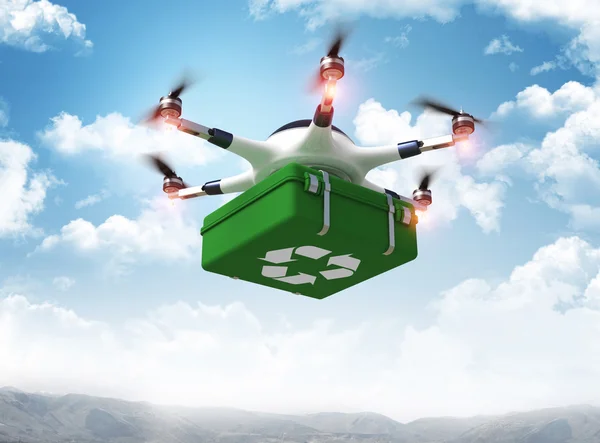 Recycle 3d drone — Stock Photo, Image