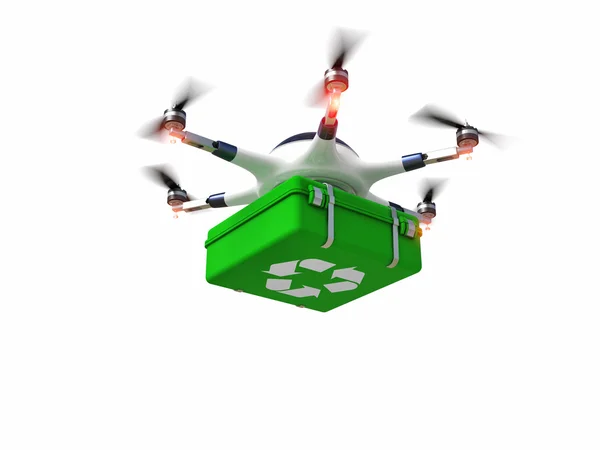 Recycle 3d drone — Stockfoto