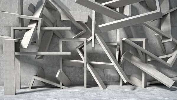 3D ścian geometrycznej — Zdjęcie stockowe