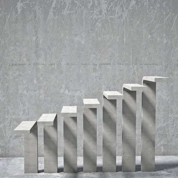 3D concrete stap — Stockfoto