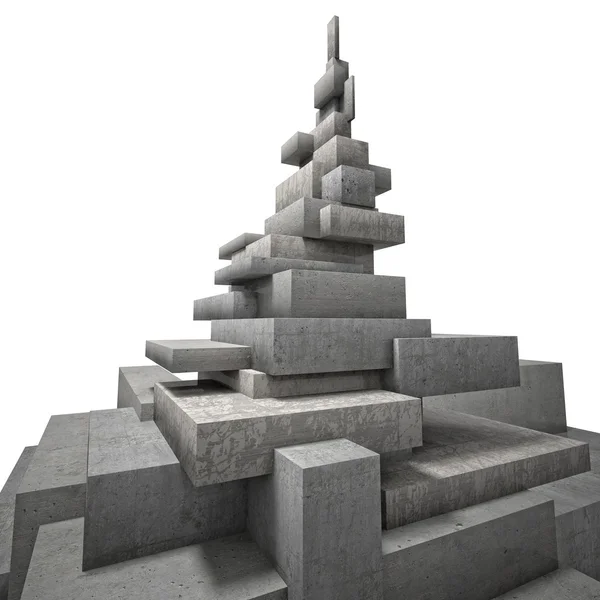 3d geometric tower — Stock Photo, Image