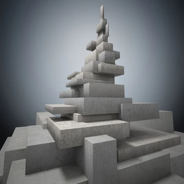 3d geometric tower — Stock Photo, Image