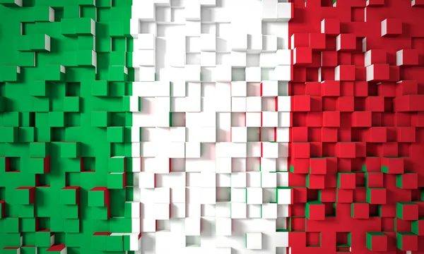 意大利几何国旗 — 图库照片