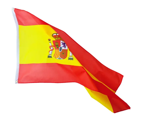Spagna bandiera su bianco — Foto Stock