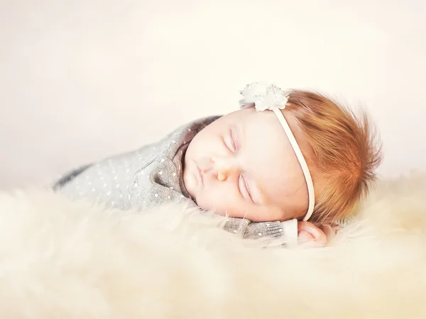 Spící femal dítě — Stock fotografie