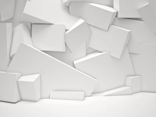 Cubos brancos fundo — Fotografia de Stock