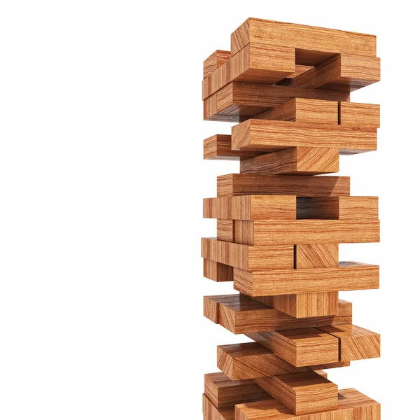 Wood blocks tower toy — Stock Photo, Image