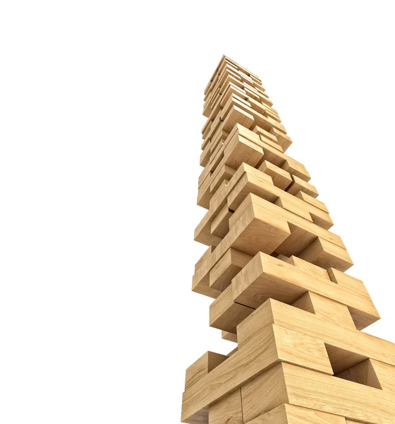 Wood blocks tower toy — Stock Photo, Image