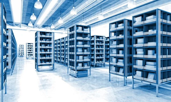 Automated modern warehouse — Stock Photo, Image