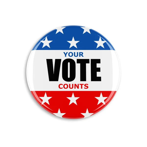 3D кнопка голосування США — стокове фото