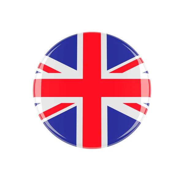 Uk botão 3d — Fotografia de Stock