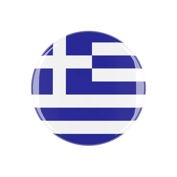 Botão greece 3d — Fotografia de Stock