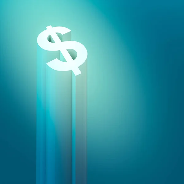 Dollar Symbol Render Nobody — Stock Photo, Image