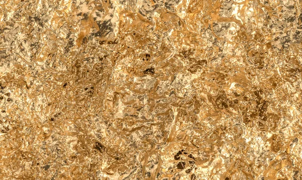 Gold Metallic Abstract Background Nobody Render — Stock Photo, Image