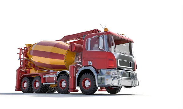 Concrete Mixer White Background Render — Stock Photo, Image