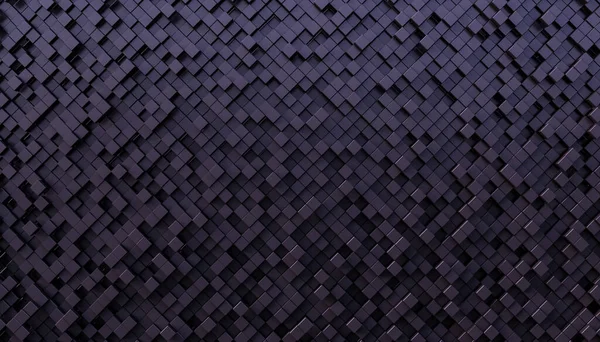 Rendering Mosaico Diagonale Nero — Foto Stock