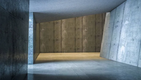 Abstrato Interior Moderno Concreto Armado Renderização — Fotografia de Stock