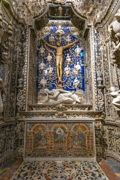 Detalle Crucifixión Catedral Monreale Sicilia Italia — Foto de Stock