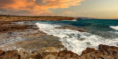 Sicilya 'daki Vendicari plajı.