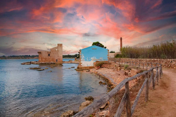 Vendicari Meer Sizilien — Stockfoto