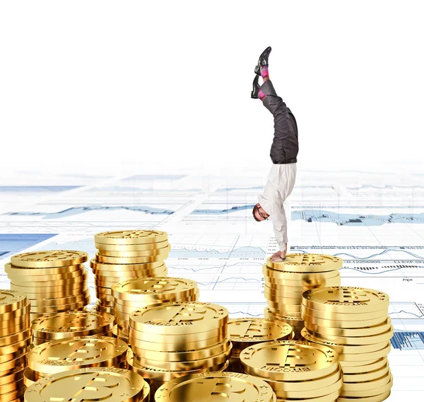 Gouden bitcoin — Stockfoto