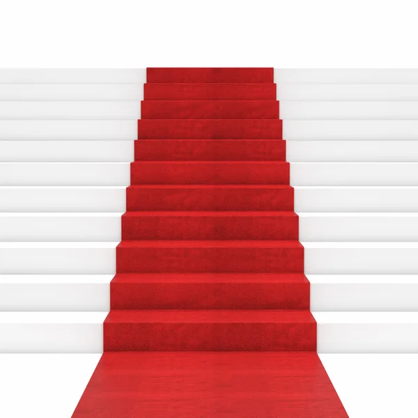 Escalera de alfombra roja — Foto de Stock