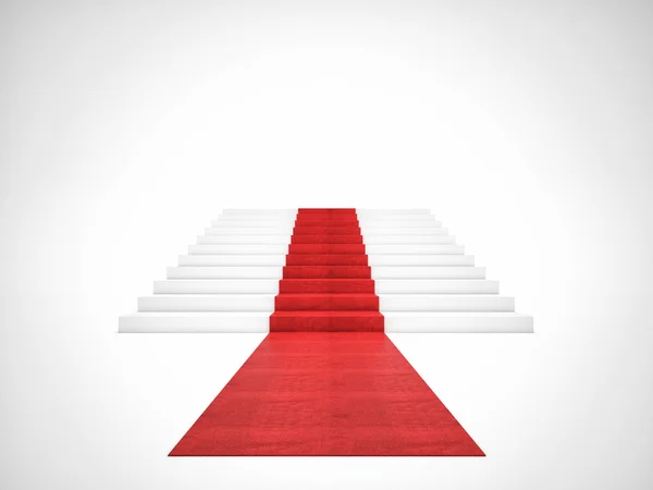 Röda mattan trappa — Stockfoto