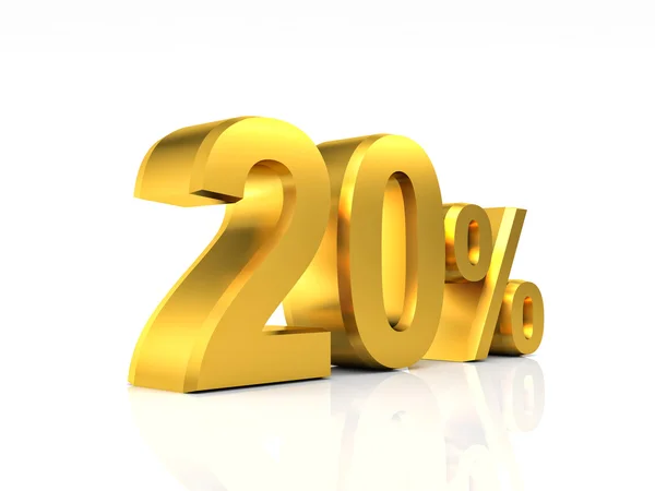 Golden 20 discount — Stock Photo, Image