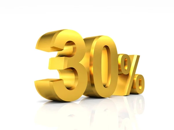 Golden 30 discount — Stock Photo, Image