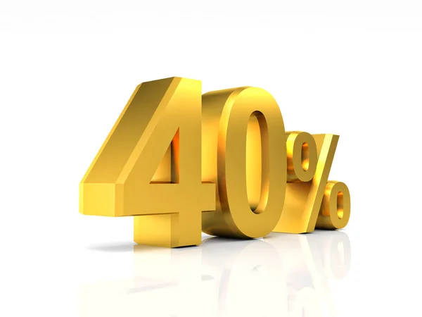 Golden 40 discount — Stock Photo, Image