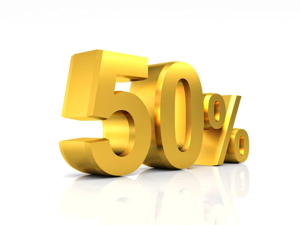 Golden 50 discount — Stock Photo, Image