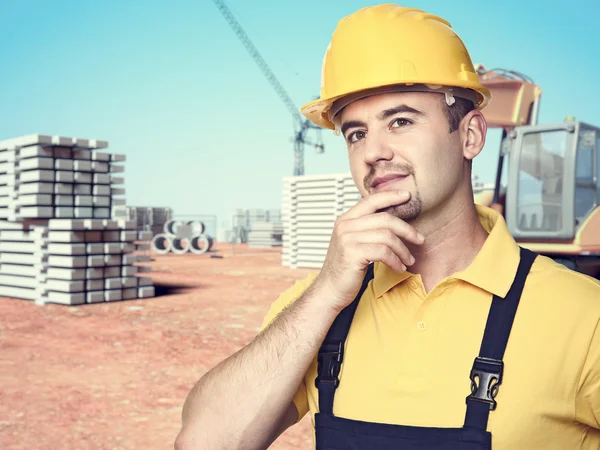 Handwerker auf der Baustelle — Stockfoto