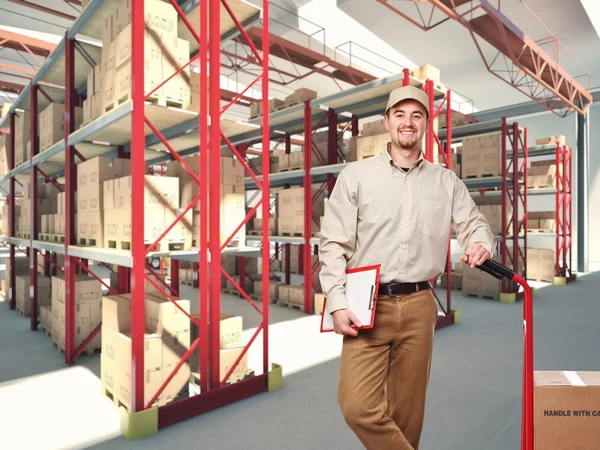 Man in warehouse — Stock Photo, Image