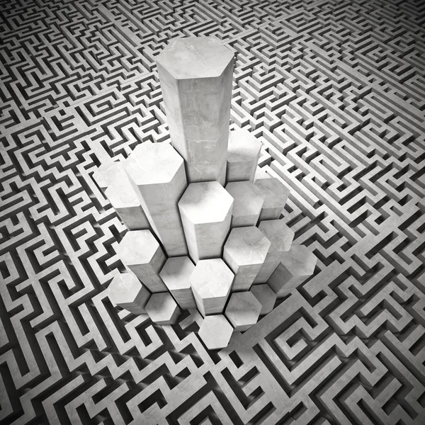 Tower and maze — Stock Photo, Image