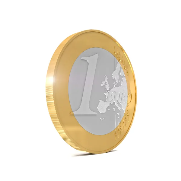 Moneda de euro en blanco — Foto de Stock