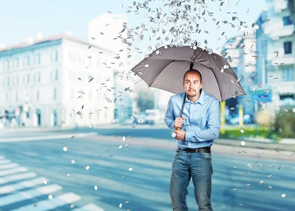 Dollar rain — Stock Photo, Image