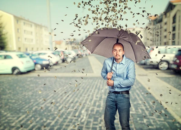 Lluvia de dinero — Foto de Stock