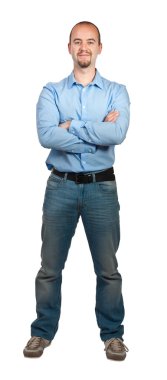 Beyaz ayakta işadamı