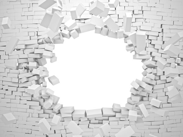 Разрушение стены
