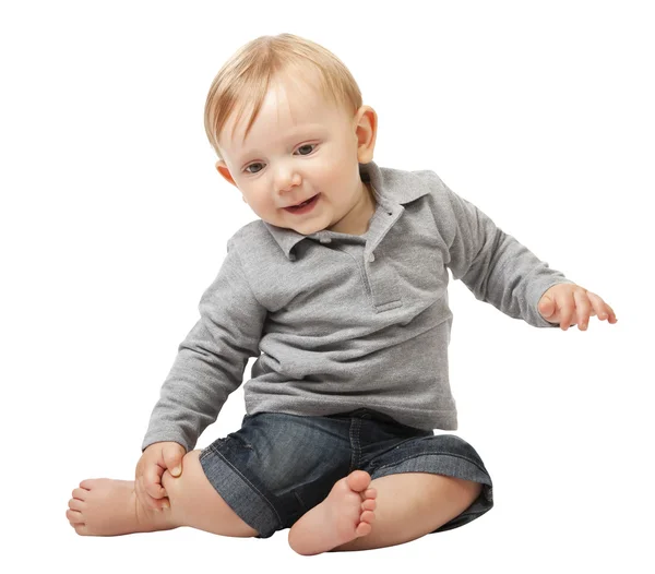 Niño en blanco — Foto de Stock