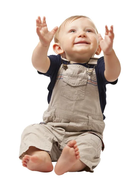 Niño en blanco — Foto de Stock