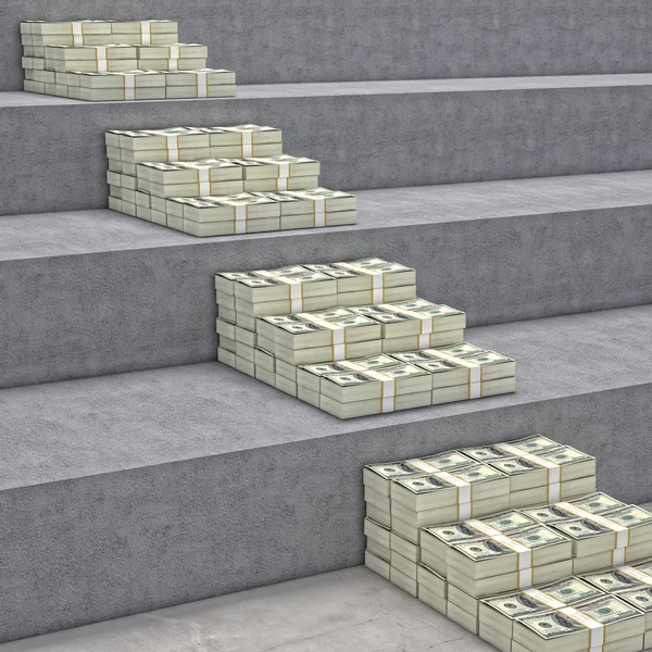 Money stair — Stock Photo, Image