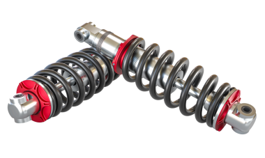 3D Otomotiv Şok Emici Süspansiyonu İzole Arkaplan