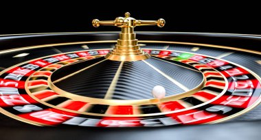 Kumarhanede dönen rulet çarkı.