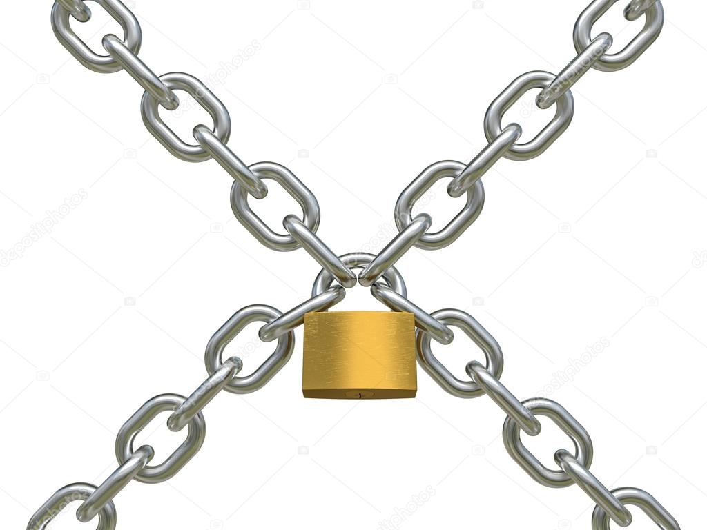 padlock and chains