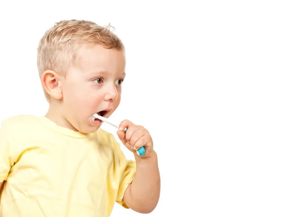 Niños cepillando dientes — Foto de Stock