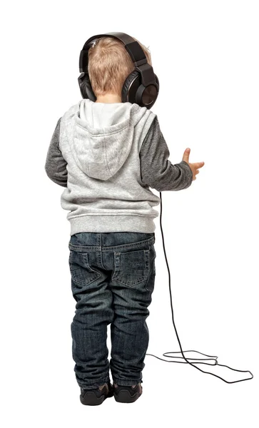 Petit enfant avec casque — Photo