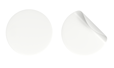 Beyaz boş yuvarlak etiketler 3d izole